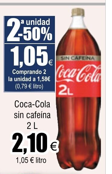 Froiz Coca-Cola sin cafeína 2L oferta