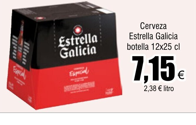 Froiz Cerveza Estrella Galicia botella 12x25 cl oferta