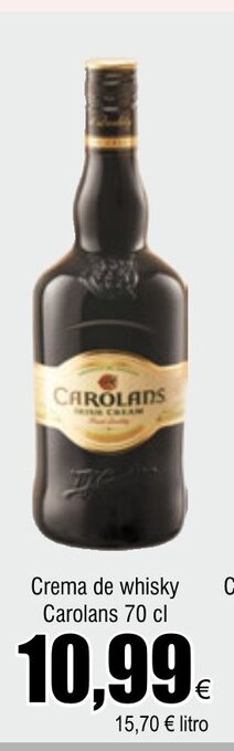 FROIZ Crema de whisky Carolans 70 cl oferta