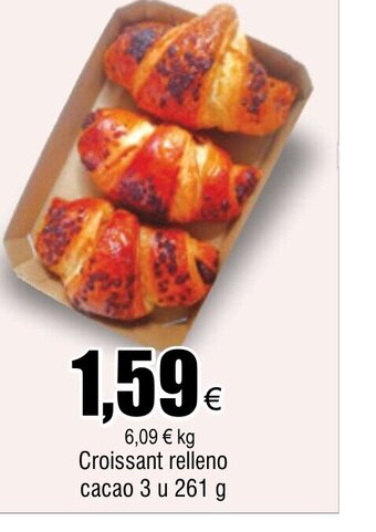 FROIZ Croissant relleno cacao 3 u 261 g oferta