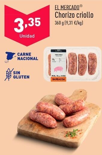 ALDI Chorizo criollo oferta