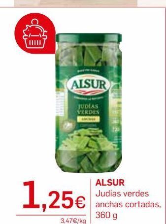 Supermercados Plaza Judías verdes alsur oferta