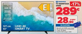 Carrefour Daewoo tv 50dm72ua oferta