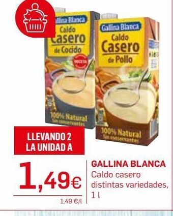 Supermercados Plaza Caldo casero gallina blanca oferta