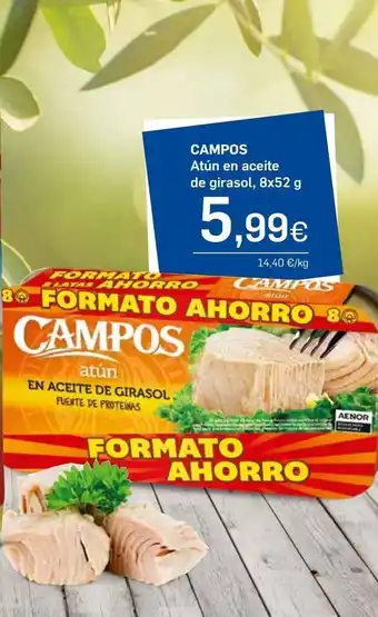 Supermercados Plaza Atún en aceite de girasol campos oferta