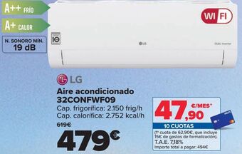 Carrefour Lg aire acondicionado 32confwf09 oferta