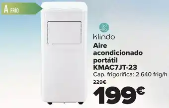 Carrefour Klindo aire acondicionado portátil kmac7jt-23 oferta