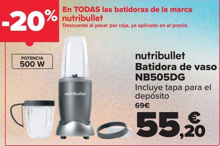 Carrefour Nutribullet batidora de vaso nb505dg oferta