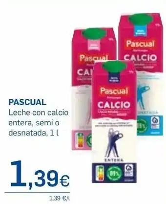 Supermercados Plaza Leche con calcio pascual oferta