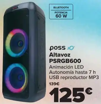 Carrefour Poss altavoz psrgb600 oferta