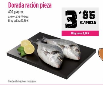 AhorraMas Dorada ración pieza oferta
