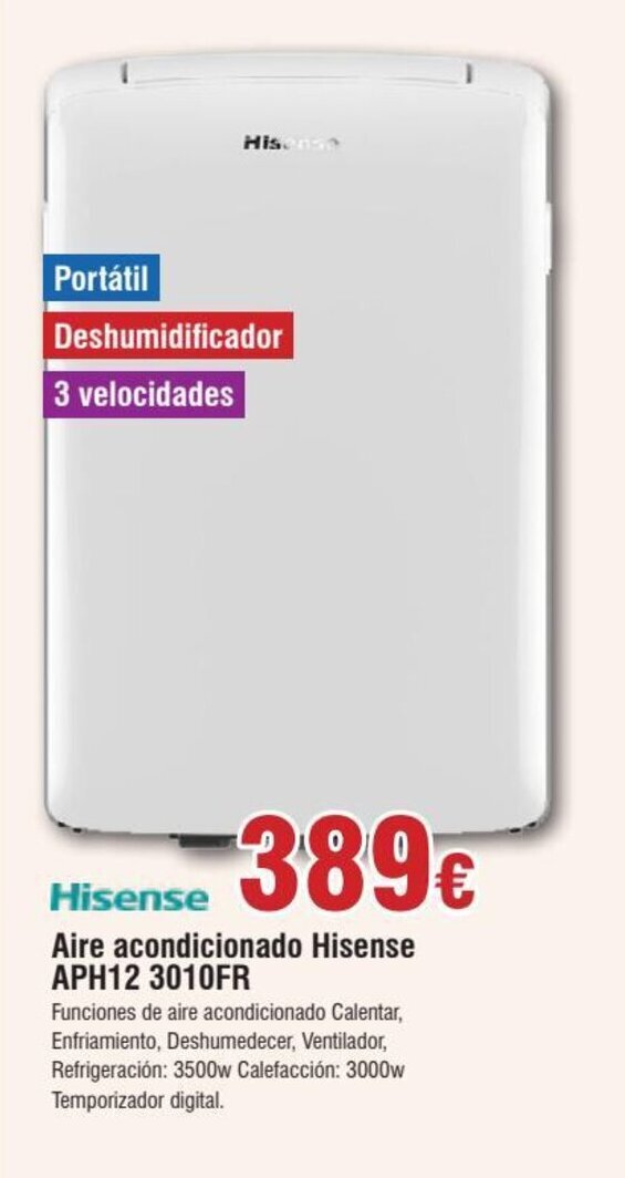 Froiz Aire acondicionado Hisense APH12 3010FR oferta