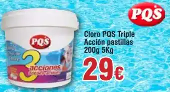 FROIZ Cloro PQS Triple Acción pastillas 200g 5Kg oferta
