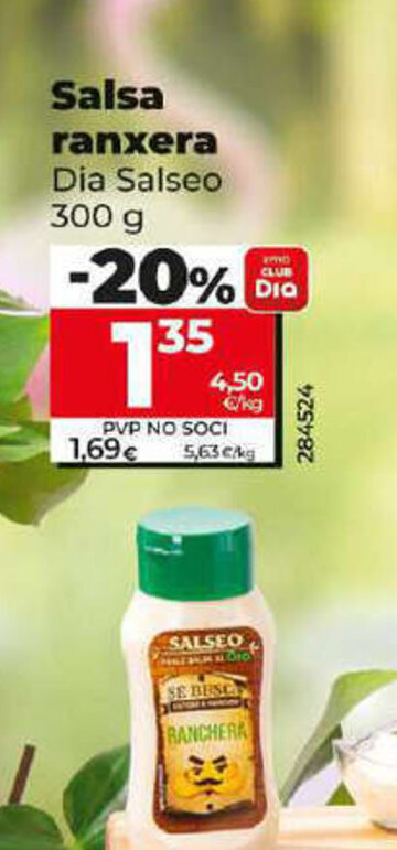 Dia Salsa ranxera oferta
