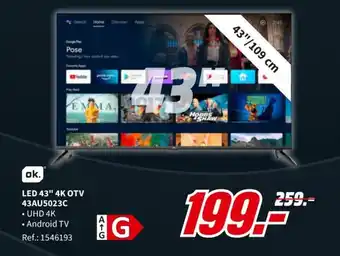 MediaMarkt LED 43" 4K OTV 43AU5023C oferta