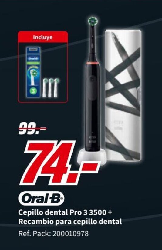 MediaMarkt Cepillo dental Pro 3 3500 + Recambio para cepillo dental oferta