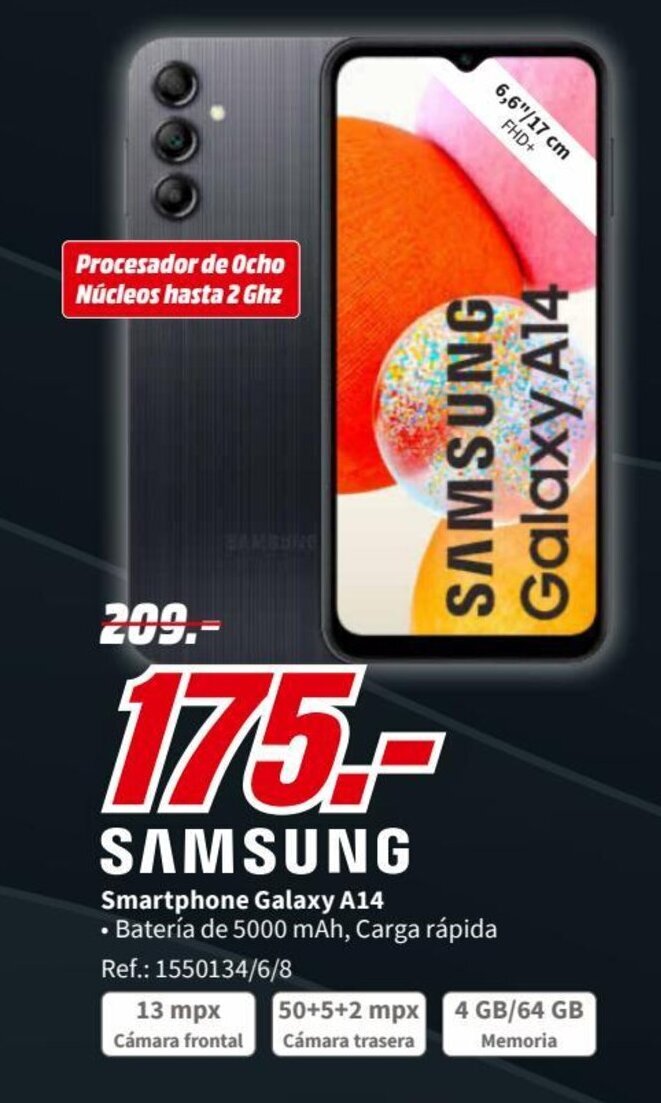 MediaMarkt Smartphone Galaxy A14 oferta