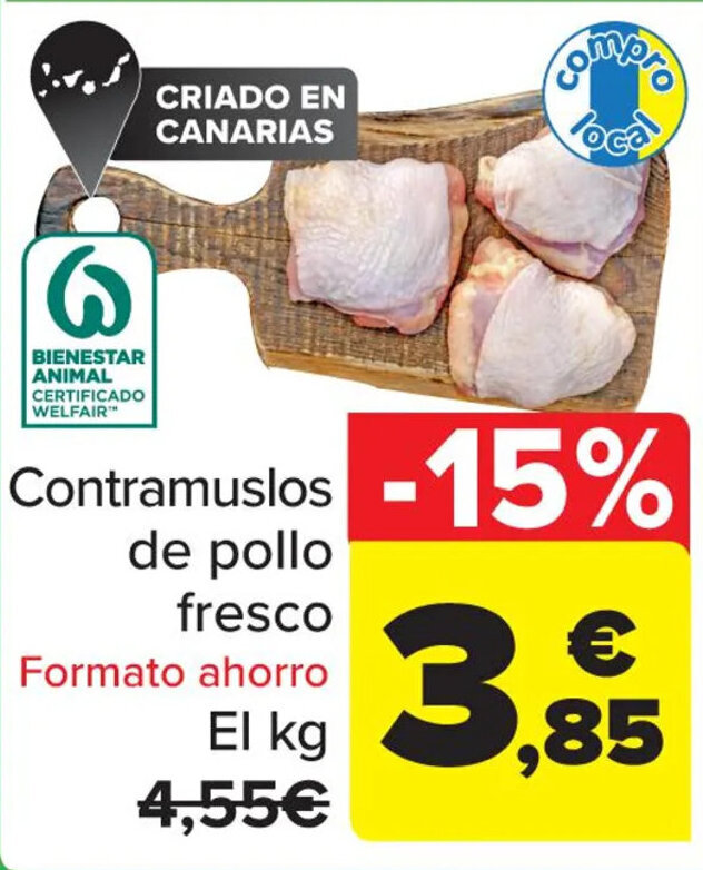 Carrefour Contramuslos de pollo fresco oferta