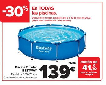 Carrefour Piscina Tubular BESTWAY oferta
