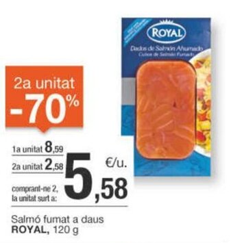 BonpreuEsclat Salmó fumat a daus ROYAL, 120 g oferta