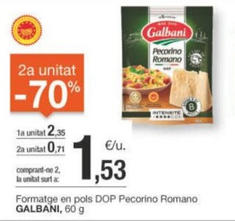 BonpreuEsclat Formatge en pols DOP Pecorino Romano GALBANI, 60 g oferta