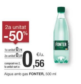 BonpreuEsclat Aigua amb gas FONTER, 500 ml oferta