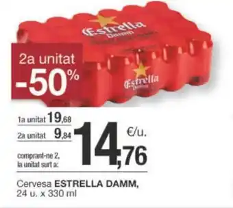 BonpreuEsclat Cervesa ESTRELLA DAMM, 24 u. x 330 ml oferta
