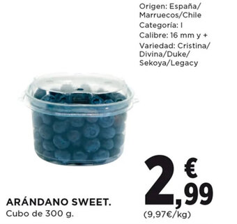 Hipercor ARÁNDANO SWEET oferta