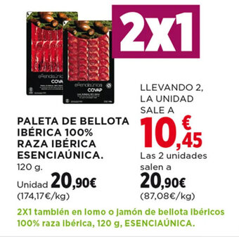 Hipercor PALETA DE BELLOTA IBÉRICA 100% RAZA IBÉRICA ESENCIAÚNICA. oferta