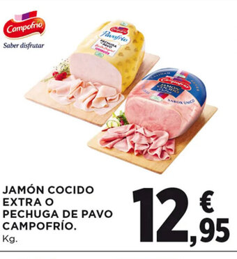 Hipercor JAMÓN COCIDO EXTRA O PECHUGA DE PAVO CAMPOFRÍO. oferta