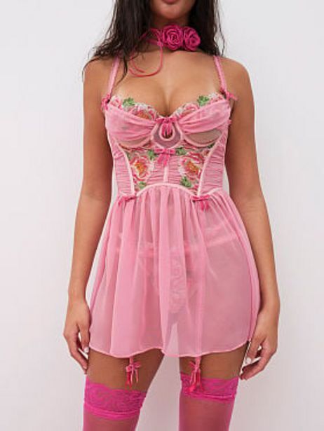 Victoria's Secret Needle point roses slip dress oferta