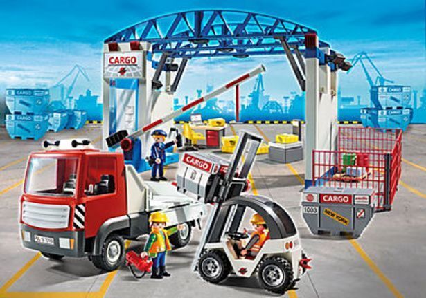 Playmobil 70169 zona de carga con vehículos de transporte oferta