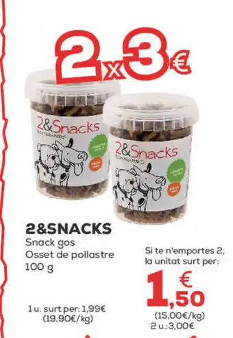 Kiwoko 2&SNACKS Snack gos Osset de pollastre 100 g oferta