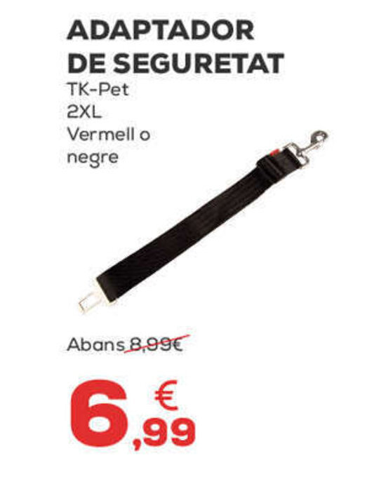 Kiwoko ADAPTADOR DE SEGURETAT TK-Pet 2XL Vermell o negre oferta