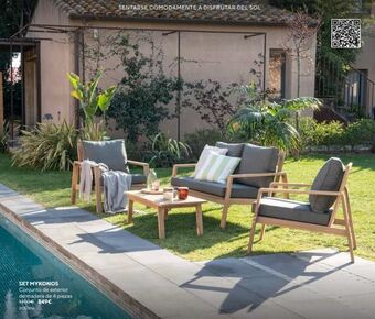 Casa Viva Set mykonos conjunto de exterior de madera de 4 piezas 1150€ 849 € 3057816 sentarse cómodamente a disfrutar del sol oferta