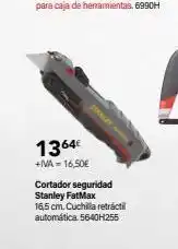 Cadena88 1364€ +iva = 16,50€ cortador seguridad stanley fatmax 16,5 cm. cuchilla retráctil automática. 5640h255 oferta