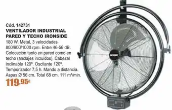Ferrcash Ventilador industrial ironside oferta