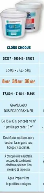 Ferrcash Cloro de choque oferta