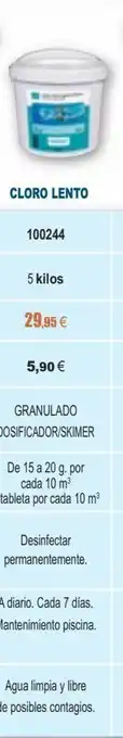 Cloro lento granulado