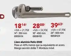Cadena88 18-450 mm 6959h18 1814 2888 3963⁰ +iva-34,95€ +na-21,95€ 14-350 mm 6959h14 +iva= 47,95€ 24-600 mm 6959h24 llave alumini oferta