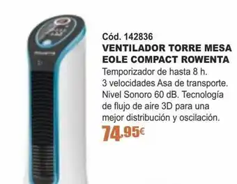Ferrcash Ventilador torre rowenta oferta
