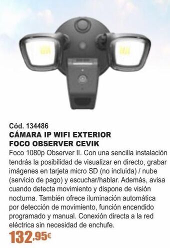 Cámara de videovigilancia cevik