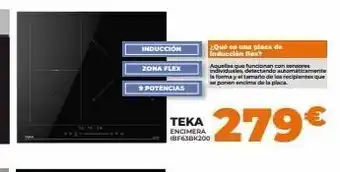 Pascual Martí Inducción zona flex potencias teka encimera ibf63bk200 ¿qué es una placa de inducción flex? aquellas que funcionan con s oferta