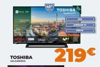 Pascual Martí Full hd netflix hbo berep+ toshiba 40la3263dg 40 100 video m+ fmd android tv hdr 10 219€ oferta