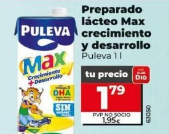 La Plaza de DIA Preparado lácteo Max crecimiento y desarrollo oferta
