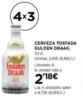 Hipercor CERVEZA TOSTADA GULDEN DRAAK. 33 cl. oferta