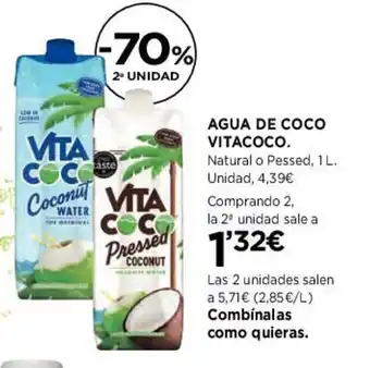 Hipercor AGUA DE COCO VITACOCO. oferta