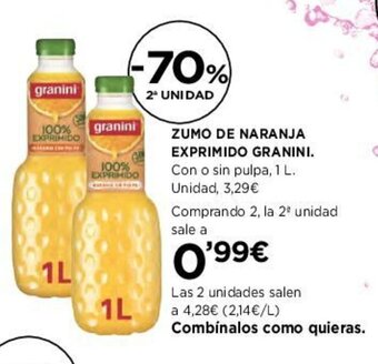 Hipercor ZUMO DE NARANJA EXPRIMIDO GRANINI oferta