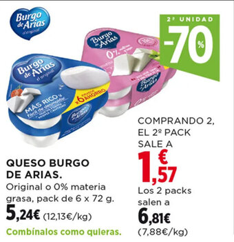 Hipercor QUESO BURGO DE ARIAS oferta