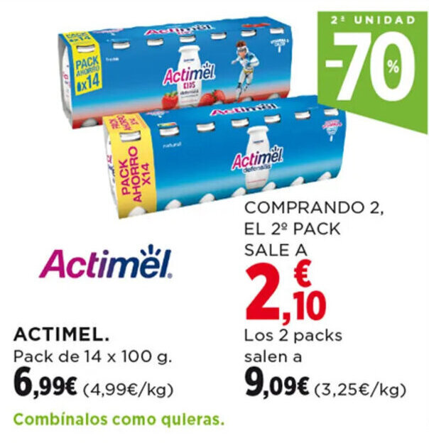 Hipercor ACTIMEL. oferta